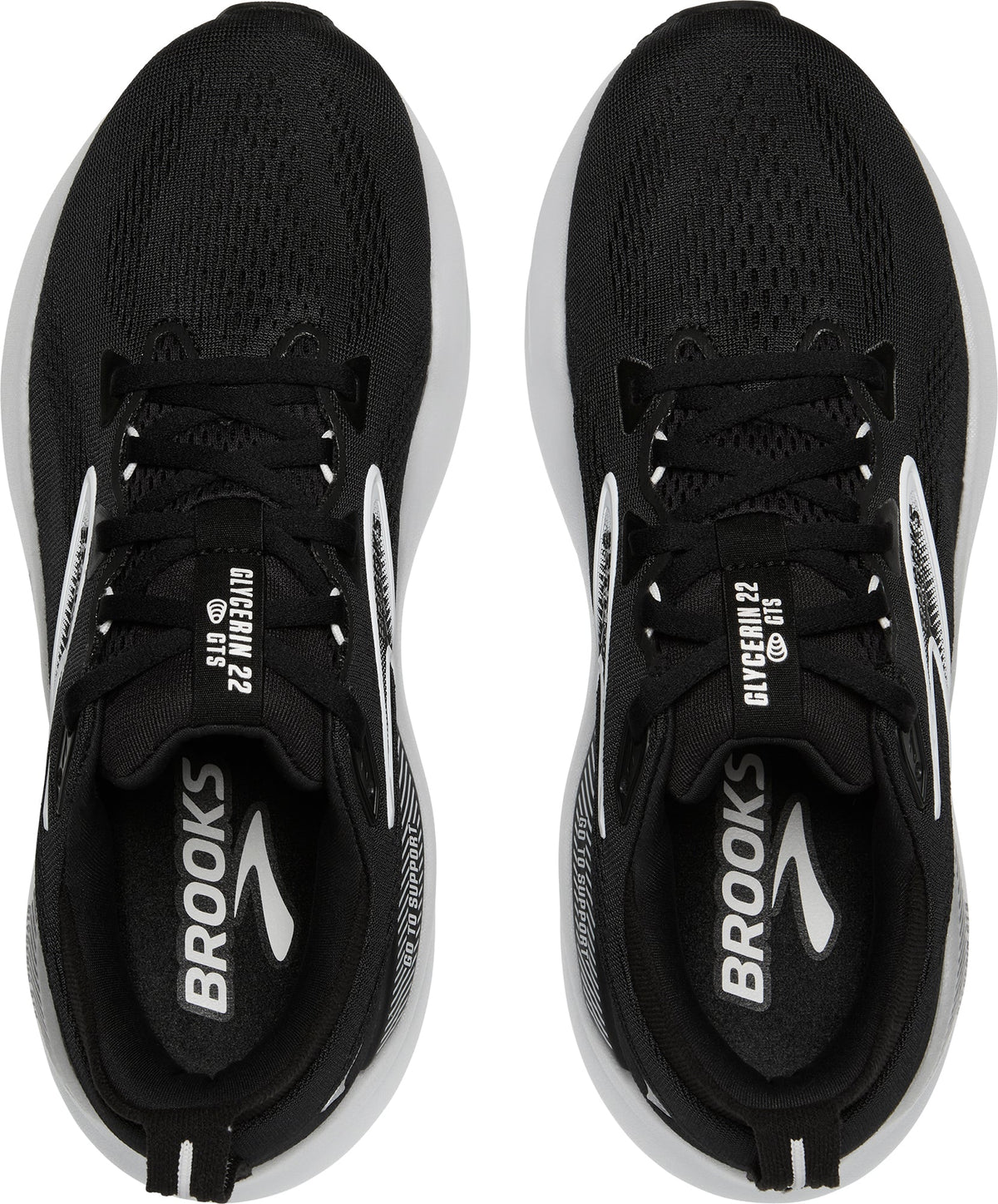 Brooks Glycerin GTS 22 WIDE FIT Womens Running Shoes - Black