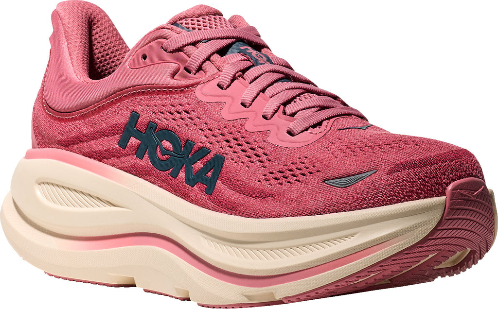 Hoka Bondi 9 WIDE FIT Womens Running Shoes - Pink