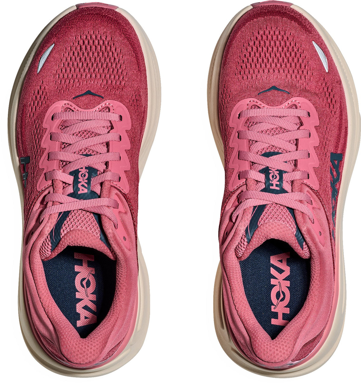 Hoka Bondi 9 WIDE FIT Womens Running Shoes - Pink
