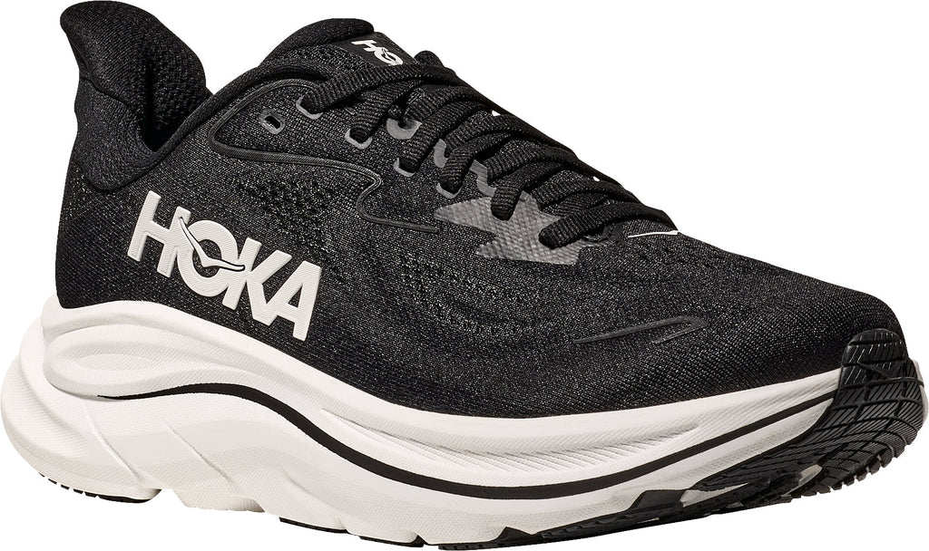 Hoka Clifton 10 WIDE FIT Womens Running Shoes - Black