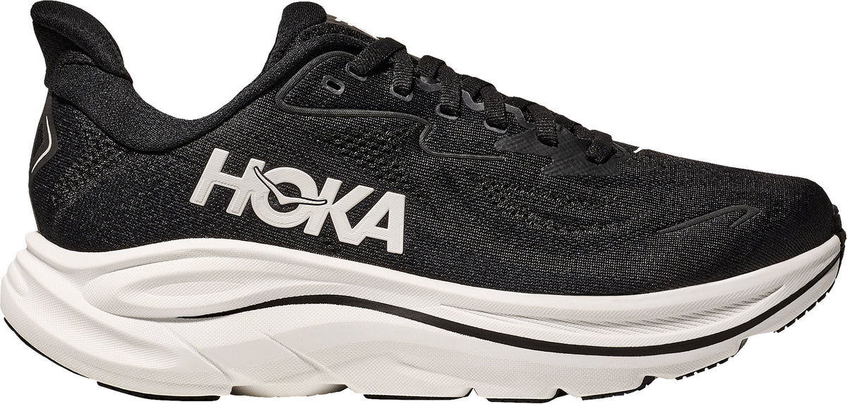 Hoka Clifton 10 WIDE FIT Womens Running Shoes - Black
