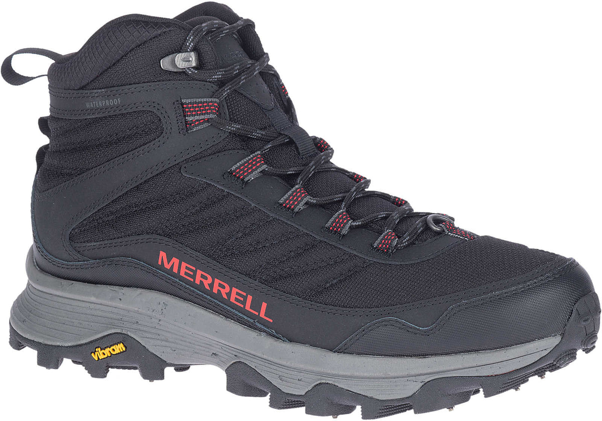 Merrell Moab Speed Thermo Spike Mid Waterproof Mens Walking Boots - Black