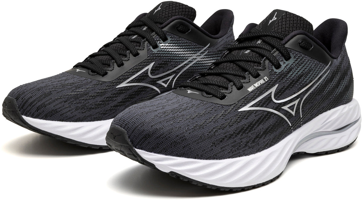 Mizuno Wave Inspire 21 WIDE FIT (D) Womens Running Shoes - Black