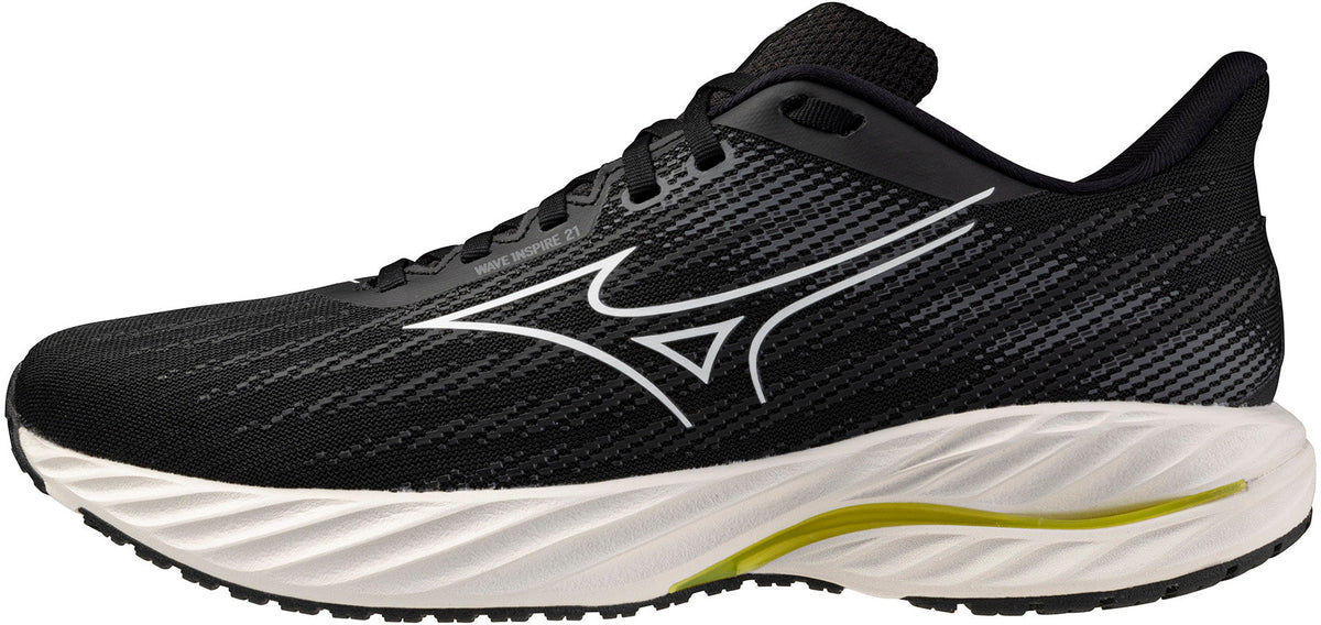 Mizuno Wave Inspire 21 WIDE FIT (2E) Mens Running Shoes - Black
