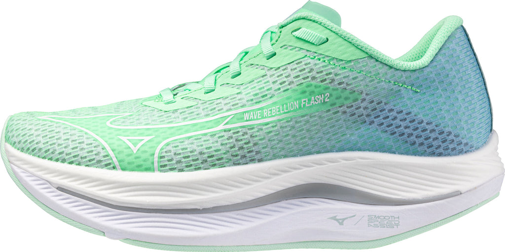 Mizuno Wave Rebellion Flash 2 Womens Running Shoes - Green