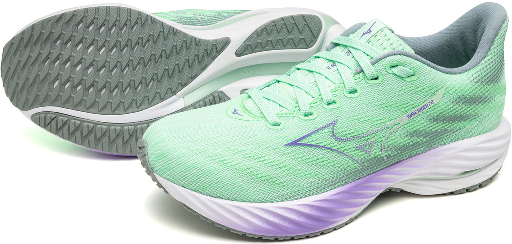 Mizuno Wave Rider 28 Womens Running Shoes - Green