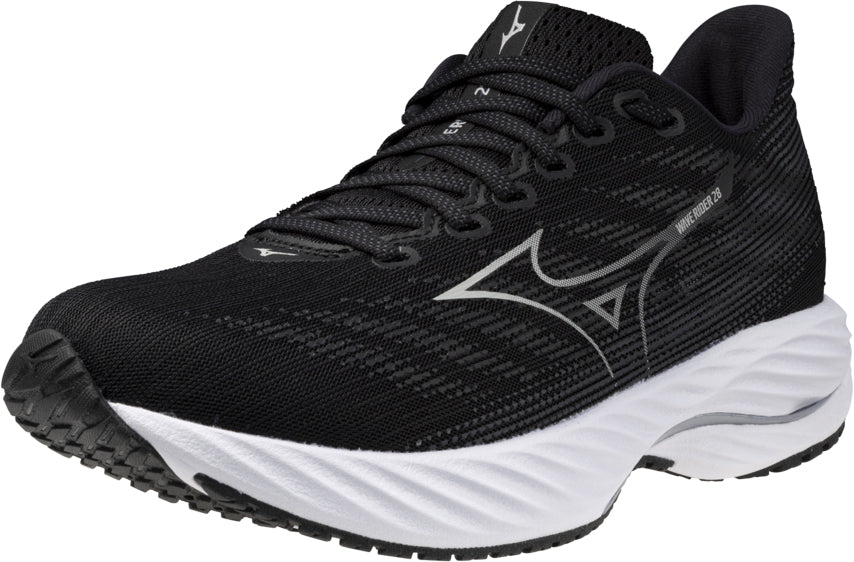 Mizuno Wave Rider 28 WIDE FIT (D) Womens Running Shoes - Black