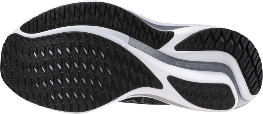 Mizuno Wave Rider 28 WIDE FIT (D) Womens Running Shoes - Black