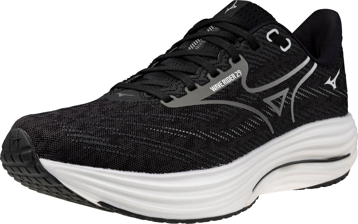 Mizuno Wave Rider 29 WIDE FIT (2E) Mens Running Shoes - Black