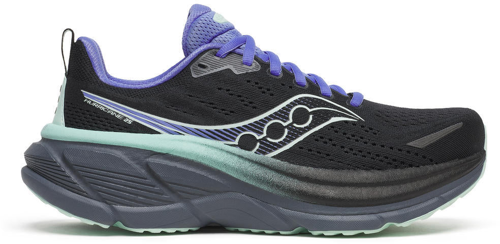 Saucony Hurricane 25 Womens Running Shoes - Black