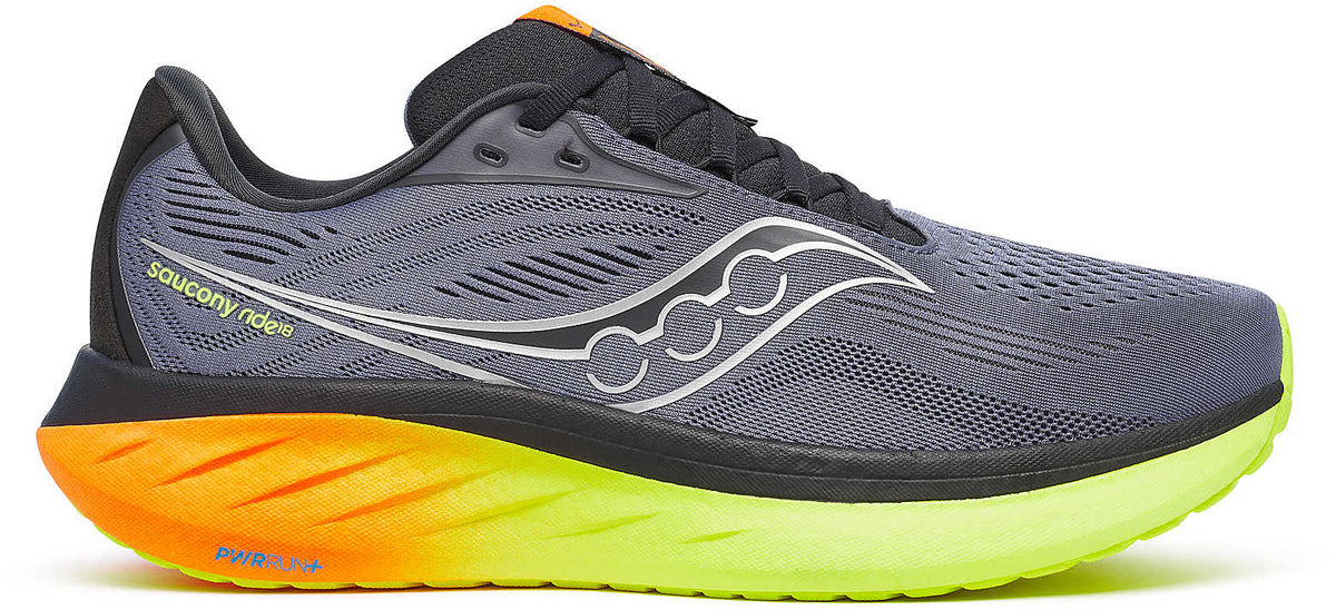 Saucony Ride 18 Mens Running Shoes - Grey