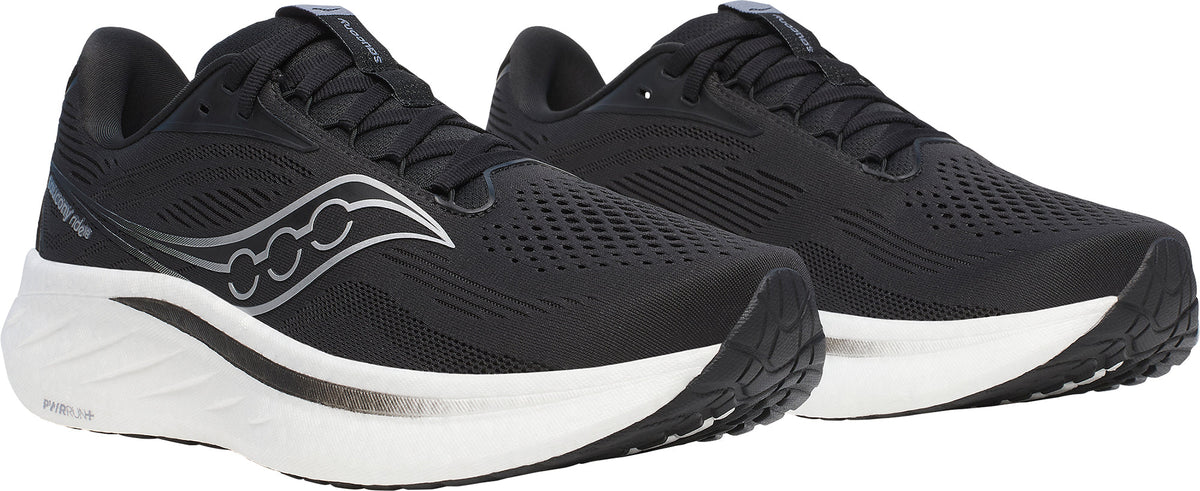 Saucony Ride 18 WIDE FIT Mens Running Shoes - Black