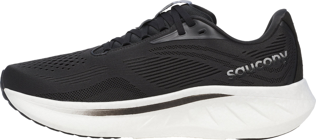 Saucony Ride 18 WIDE FIT Mens Running Shoes - Black
