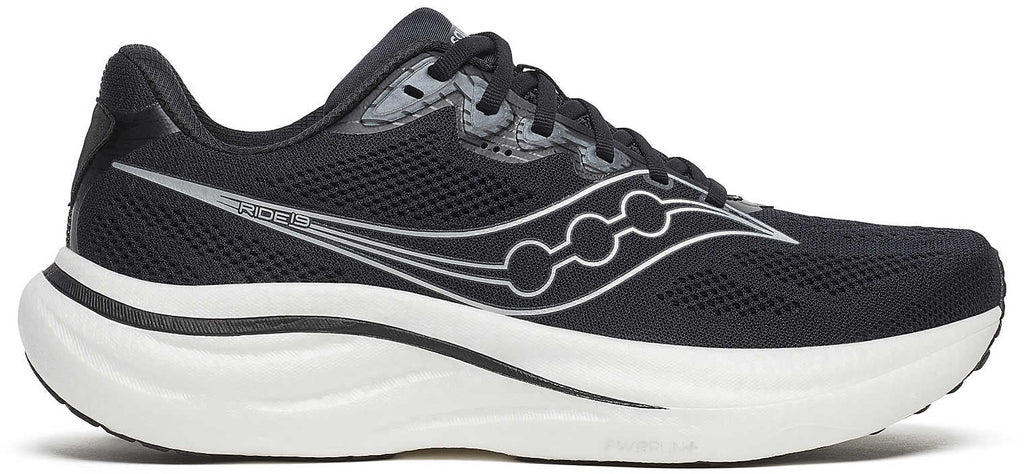 Saucony Ride 19 Mens Running Shoes - Black