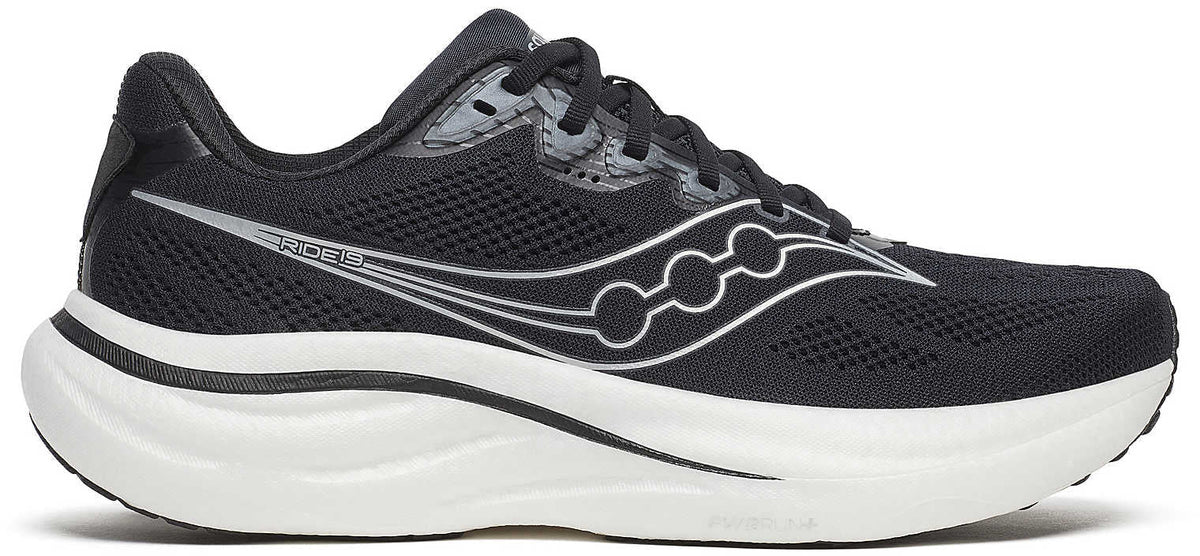 Saucony Ride 19 Mens Running Shoes - Black