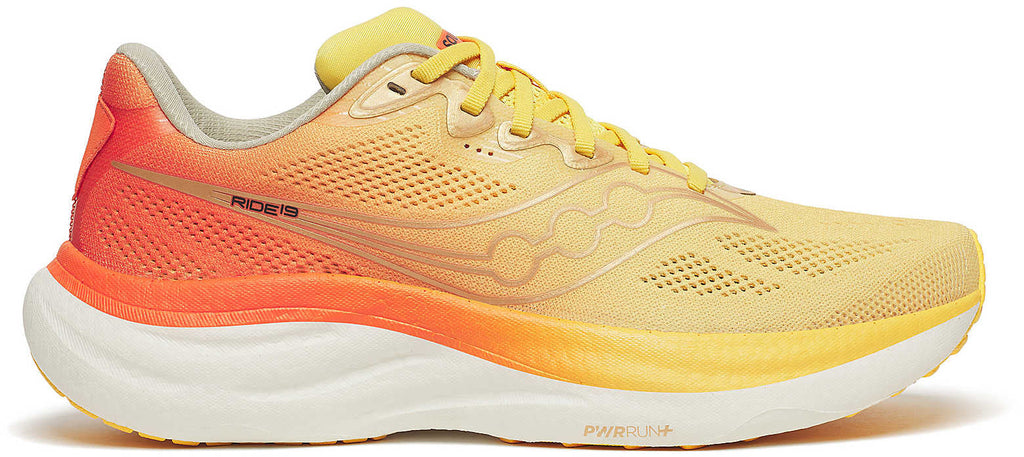 Saucony Ride 19 Mens Running Shoes - Yellow