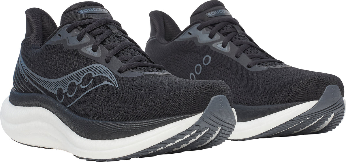 Saucony Triumph 23 WIDE FIT Mens Running Shoes - Black