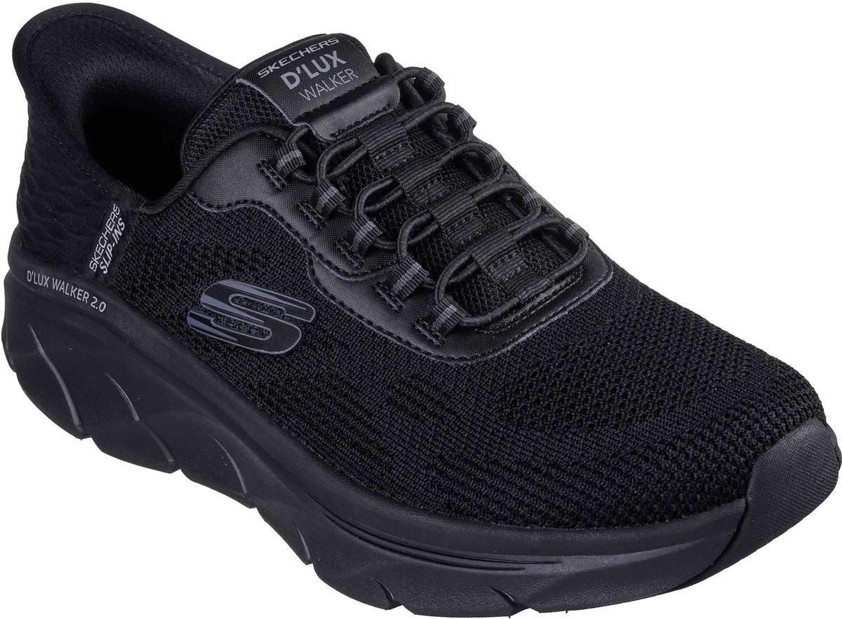 Skechers D'Lux Walking 2.0 Rezinate Mens Walking Shoes - Black