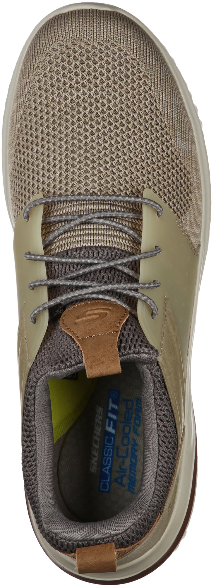 Skechers Delson 3.0 Cicada WIDE FIT Mens Shoes - Beige